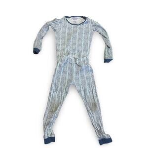 Burt’s Bees Kids Pajama Sleeper Size 5 Blue White Organic
